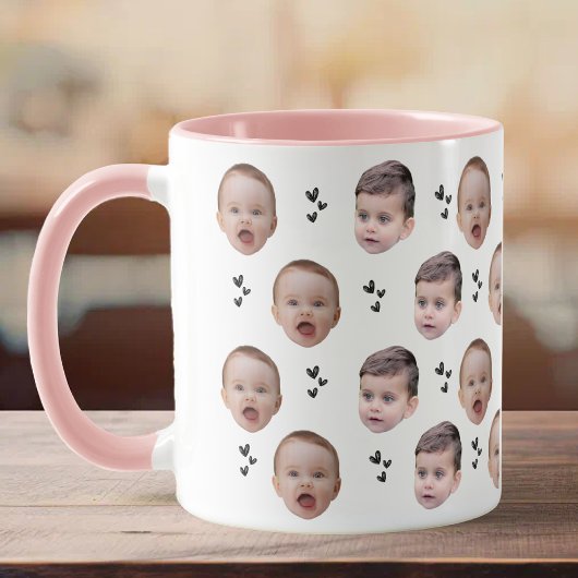 Mug Personnalisé Cute Baby Face 2 Photos