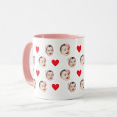 Mug Personnalisé Cute Baby Face 2 Photos (Devant gauche)