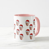Mug Personnalisé Cute Baby Face Père Noël Chapeau Noël (Devant droit)