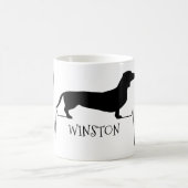 Mug Personnalisé Dachshund Aimer Mon Coeur Chien Beat (Centre)