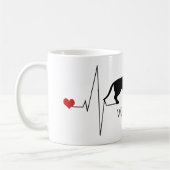 Mug Personnalisé Dachshund Aimer Mon Coeur Chien Beat (Gauche)