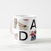 Mug Personnalisé | DAD | Photo texte moderne (Devant gauche)
