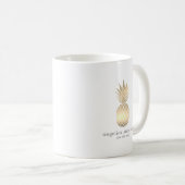 Mug personnalisé d'ananas d'or moderne (Devant droit)
