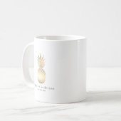 Mug personnalisé d'ananas d'or moderne (Devant gauche)