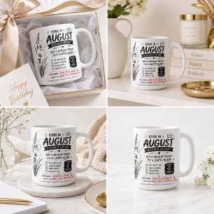 Mug personnalisé d'anniversaire de Glaïeul d'août