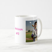 Mug Personnalisé Dans Mon Époque Maman De Baseball (Devant droit)