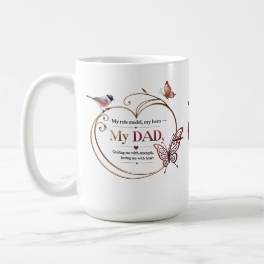 Mug personnalisé de 15 oz avec devis inspirant (Gauche)