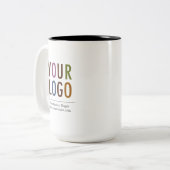Mug personnalisé de 15 oz avec logo d'entreprise P (Devant gauche)
