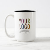 Mug personnalisé de 15 oz avec logo d'entreprise P (Gauche)