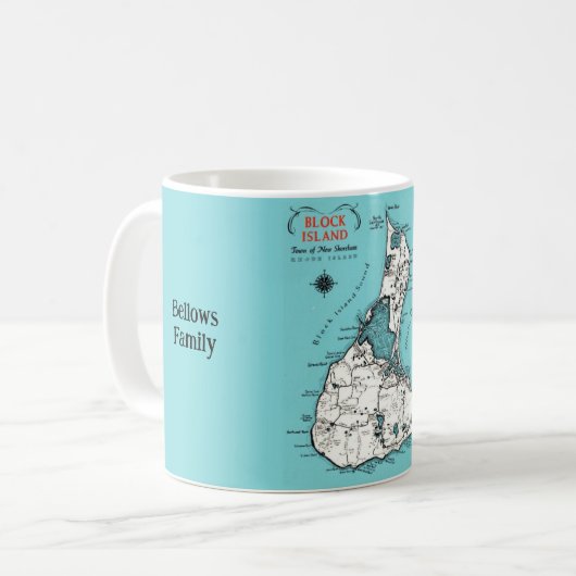 Mug personnalisé de Block Island (Devant gauche)