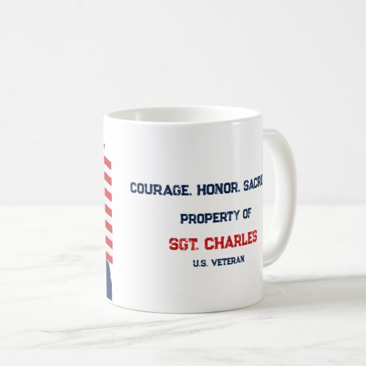 Mug Personnalisé de la fête des anciens combattant (Devant droit)