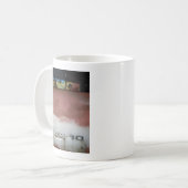 Mug personnalisé de luxe rose et blanc (Devant gauche)