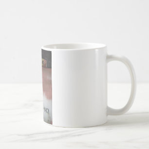 Mug personnalisé de luxe rose et blanc