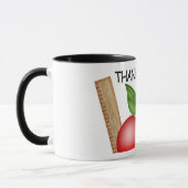 Mug personnalisé de pomme de l'enseignant (Gauche)