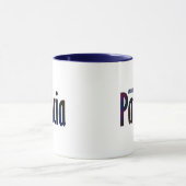 Mug Personnalisé Deep Red, Blue Plaid "Patricia" Nom (Centre)