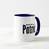 Mug Personnalisé Deep Red, Blue Plaid "Patricia" Nom (Devant droit)