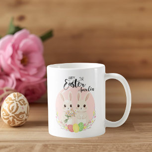 Mug personnalisé Deux Lapins de Pâques