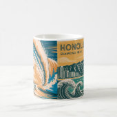 Mug Personnalisé Double Côté Honolulu Diamond Head Sur (Centre)
