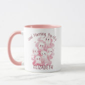 Mug Personnalisé Drôle mignon Romantique Fantômes Rose (Gauche)