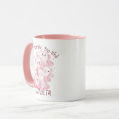 Mug Personnalisé Drôle mignon Romantique Fantômes Rose (Devant gauche)