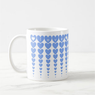 Mug Personnalisé Élégant Amour Espoir Coeurs Bleus Tin