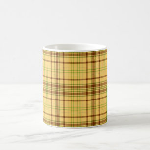 Mug Personnalisé Élégant Plaid Motif Jaune