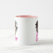 Mug personnalisé en forme de coeur avec nom (Centre)