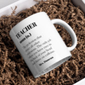 Mug Personnalisé Enseignant Définition Mot Noun Année
