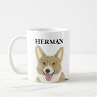 Personnalisé Fête et Corgi Blanc