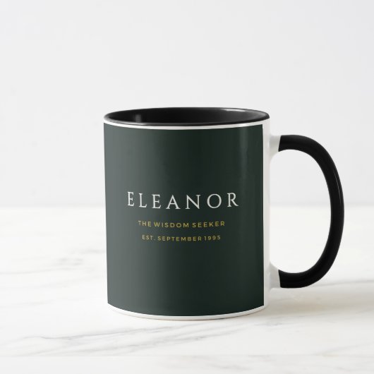 Mug Personnalisé Fleur de Naissance Or - Aster de (Droite)
