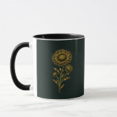 Mug Personnalisé Fleur de Naissance Or - Aster de (Gauche)