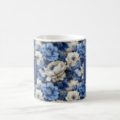 Mug personnalisé Fleurs d'Ivoire Bleu Luxe (Centre)
