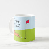 Mug Personnalisé Funny Birthday Cartoon Chat Plaisante (Devant gauche)