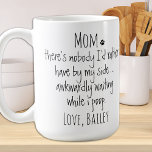 Mug Personnalisé Funny Chien Maman<br><div class="desc">Surprenez la maman du chien pour son anniversaire ou n'importe quelle occasion avec cette super mignonne tasse de maman du chien. Papa... Il n'y a personne que je préférerais avoir à mes côtés, attendant maladroitement pendant que je pivote ! Faites un cadeau parfait du chien ! Personnalisez avec le nom...</div>