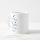 Mug Personnalisé Funny Christmas Naughty ou Nice Café (Devant gauche)