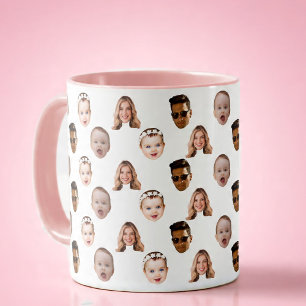 Mug Personnalisé Funny Family Face 4 Photos