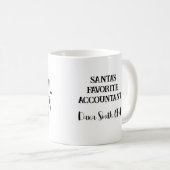 Mug Personnalisé Funny Père Noël comptable favori (Devant droit)