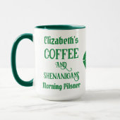 Mug Personnalisé Funny St Patrick's Day Lips vert (Gauche)