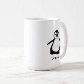 Mug Personnalisé gris mignon pingouin illustration béb (Devant droit)