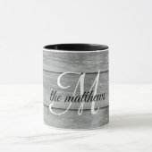 Mug Personnalisé Gris Moderne Rustique Style Agritouri (Centre)