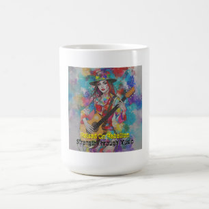 Mug Personnalisé Guitariste Art Abstrait Inspirationne