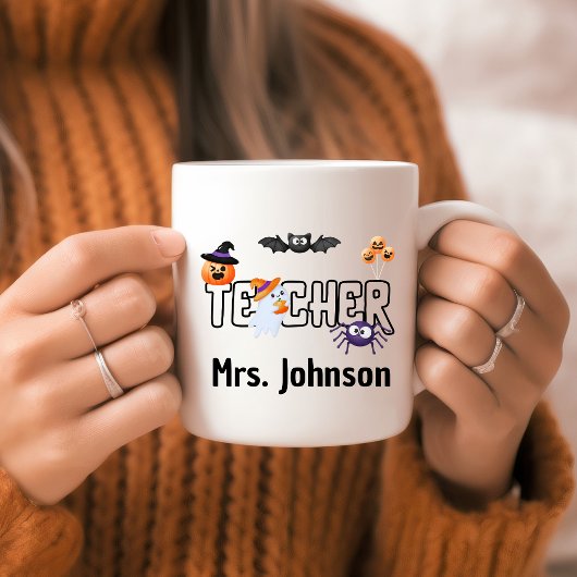 Mug Personnalisé Halloween enseignant mignon cadeau ca