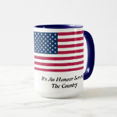 Mug Personnalisé Honneur de Servir le Pays Héros (Devant droit)