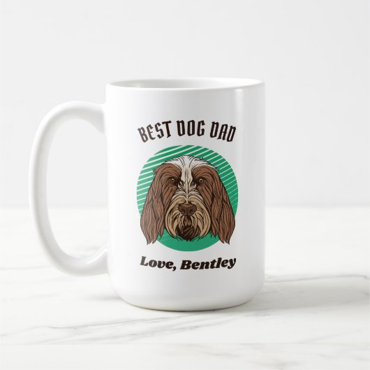 Mug Personnalisé Italien Chien Spinone Papa Texte Pers (Gauche)