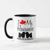 Mug Personnalisé J'Aime Mes Deux Havaneses (Gauche)