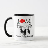 Mug Personnalisé J'Aime Mes Trois Beaucerons (Gauche)