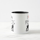 Mug Personnalisé J'Aime Mes Trois Poodles (Centre)