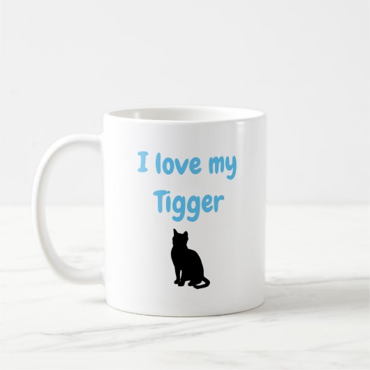 Mug Personnalisé, j'aime mon chat (Gauche)