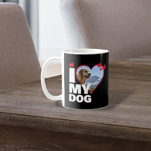 Mug Personnalisé J'aime mon coeur de chien Photo