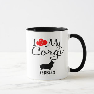 Mug Personnalisé J'Aime Mon Corgi
